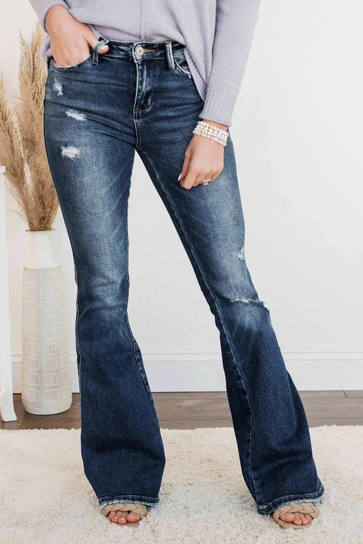 Vervet High-Rise Flare Jeans- Fae Wash