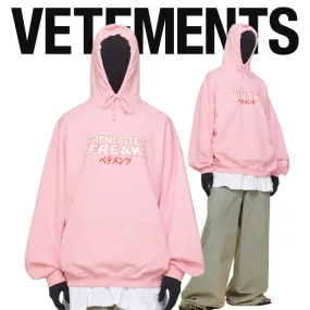 VETEMENTS  |Unisex Street Style Long Sleeves Plain Cotton Oversized Logo