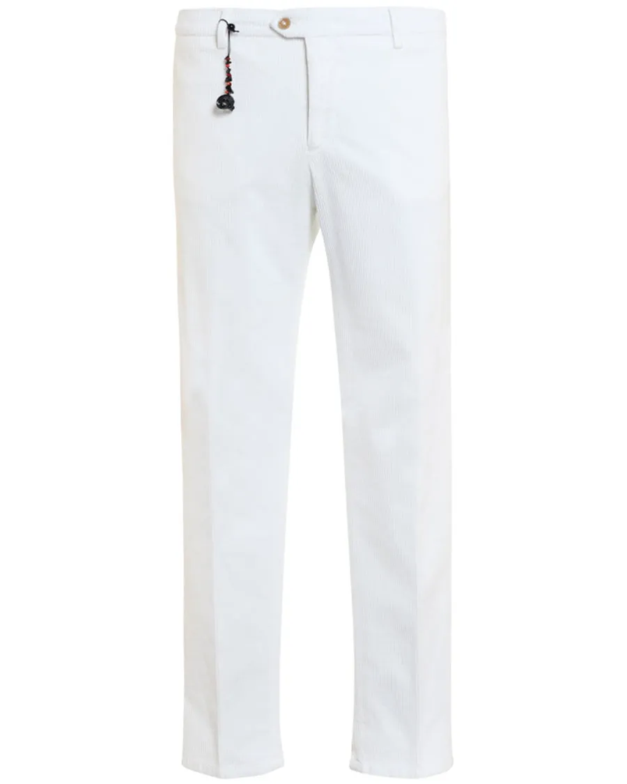 White Corduroy Casual Pant