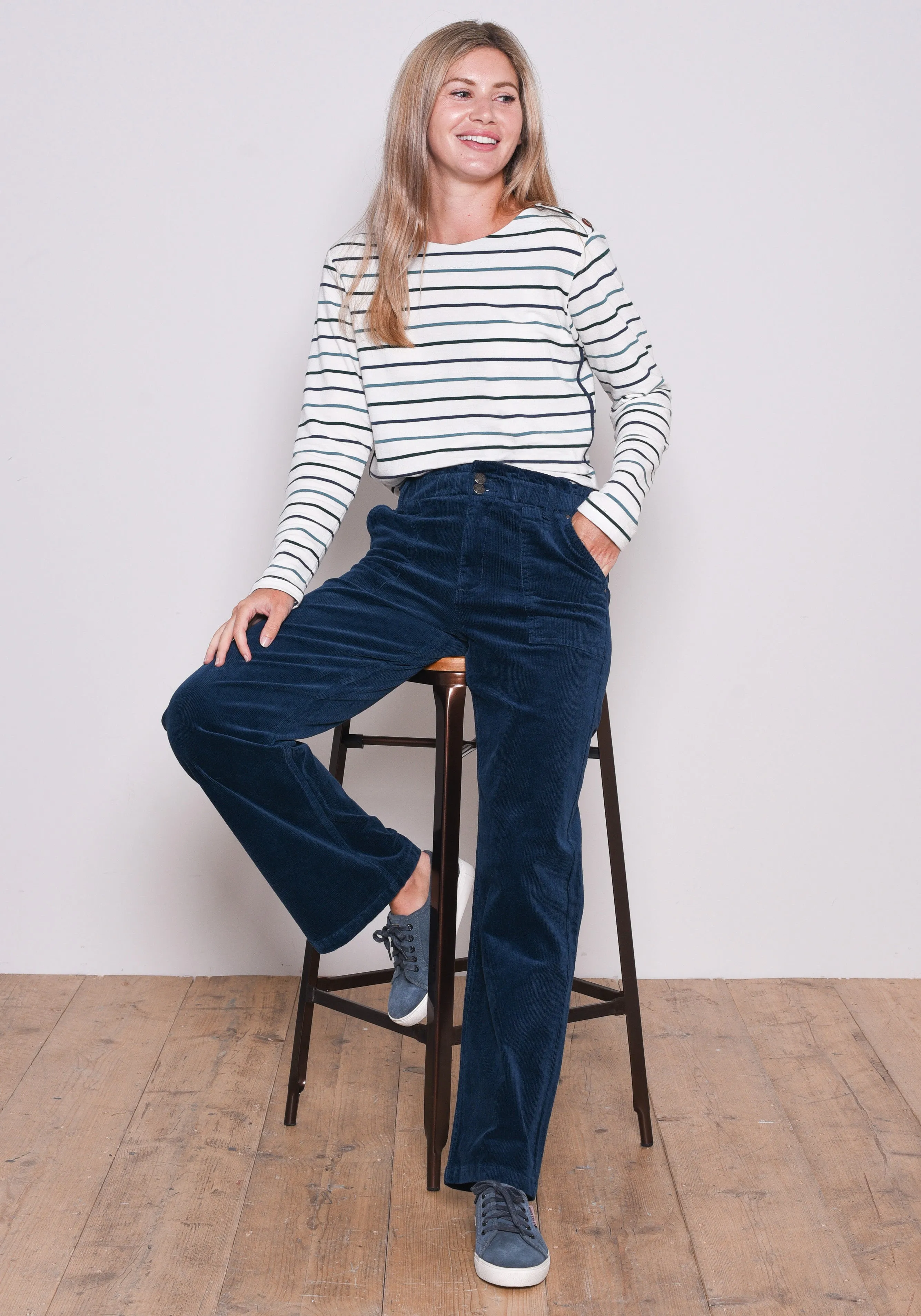 Wide Leg Corduroy Trousers