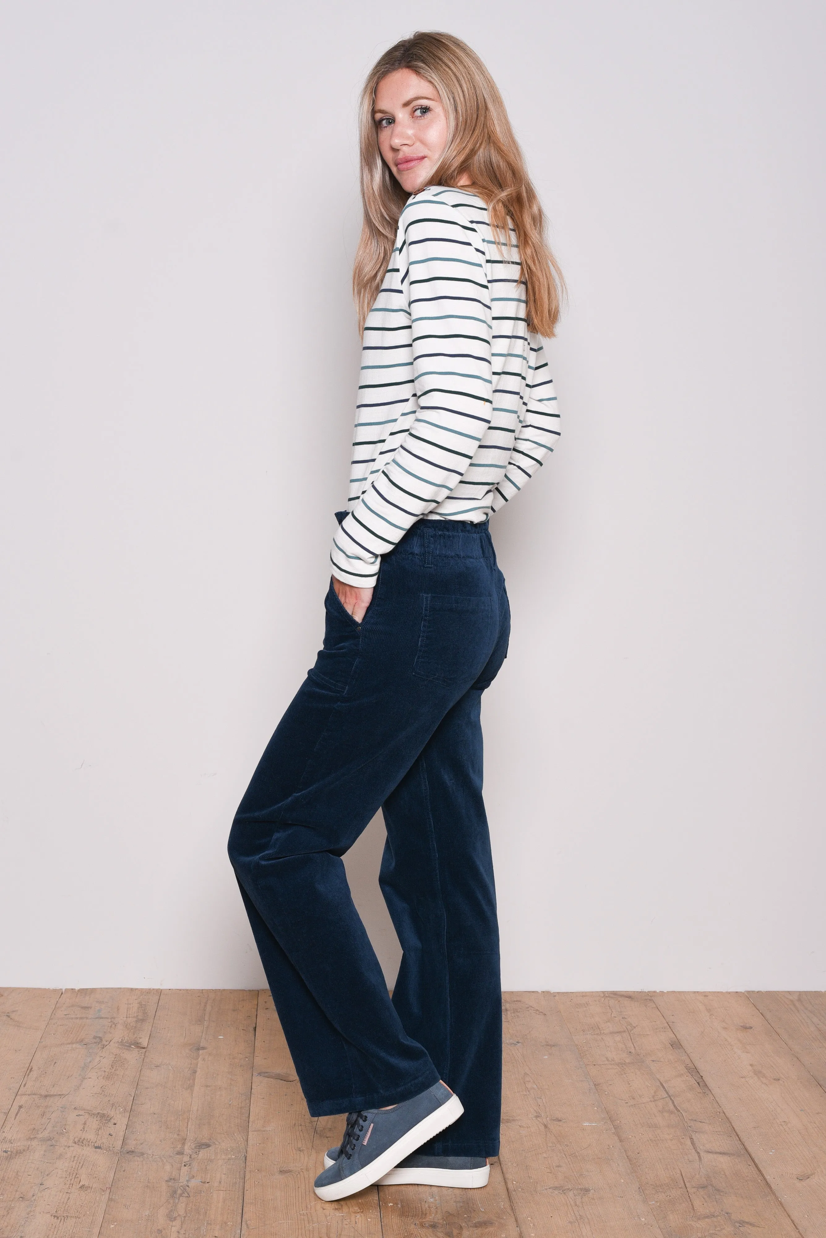 Wide Leg Corduroy Trousers