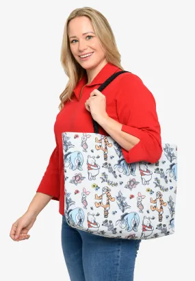 Winnie The Pooh Rope Tote Bag All-Over Print Carry-On Travel Eeyore Piglet Tote Bag