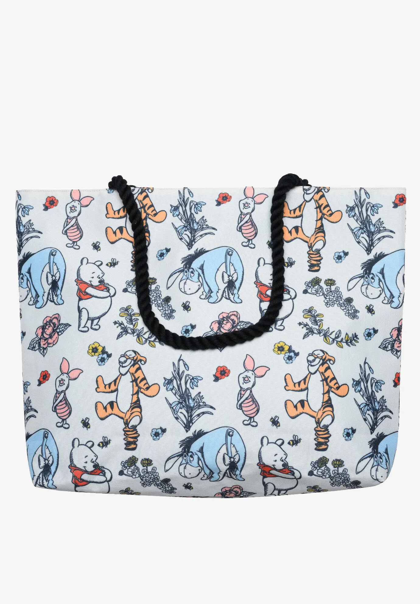 Winnie The Pooh Rope Tote Bag All-Over Print Carry-On Travel Eeyore Piglet Tote Bag