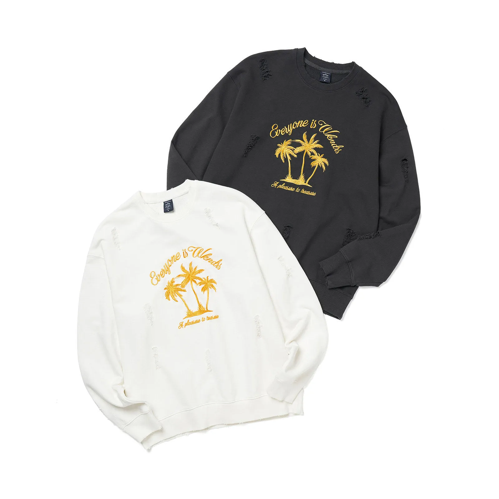 WKNDRS  |Crew Neck Unisex Street Style Long Sleeves Cotton Logo