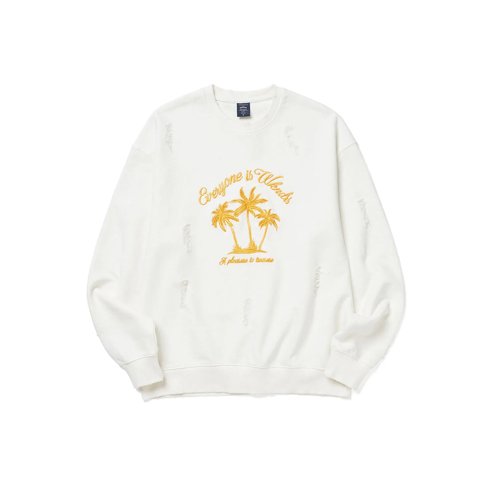 WKNDRS  |Crew Neck Unisex Street Style Long Sleeves Cotton Logo