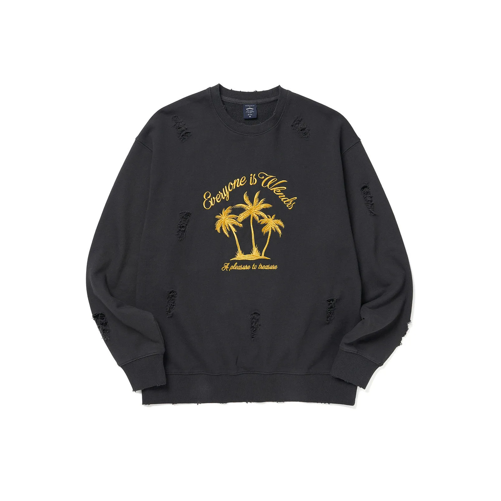 WKNDRS  |Crew Neck Unisex Street Style Long Sleeves Cotton Logo