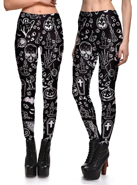 Women's Spooky Doodles Leggings