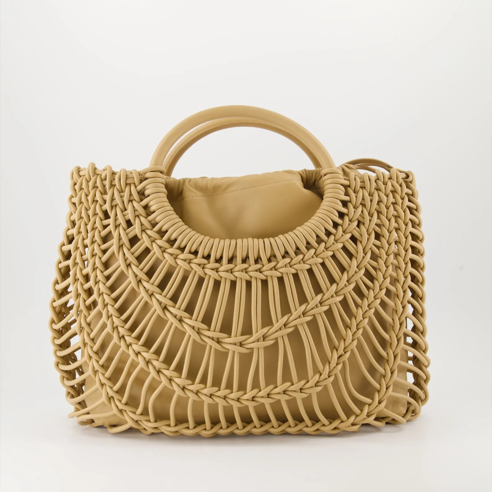 Woven Leather Tote Bag