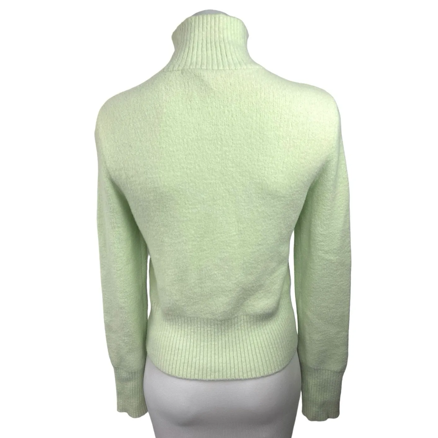 ZARA Women's Green Turtle Neck Long Sleeve Pullover Winter Sweater Top Size M