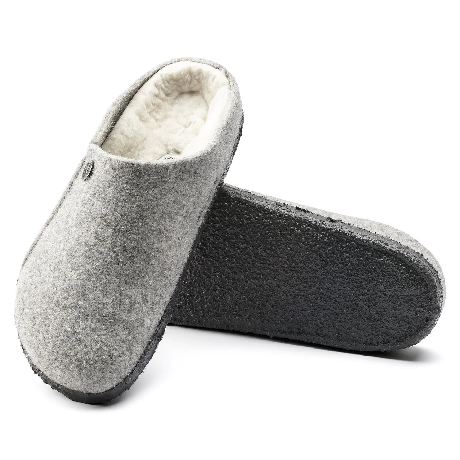 Zermatt Women - Light Grey Wool Felt Shearling